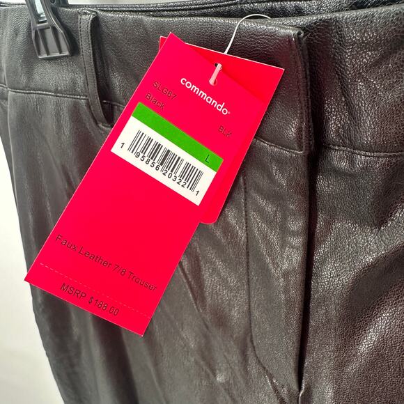 COMMANDO NWT Faux Leather 7/8 Trouser Pant in Black // L - Picture 7 of 12
